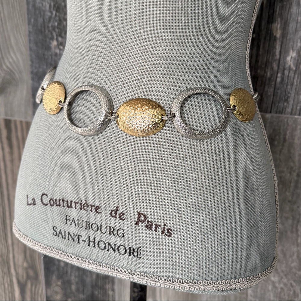 Chico’s Hammered Mixed Metal Chain Belt
